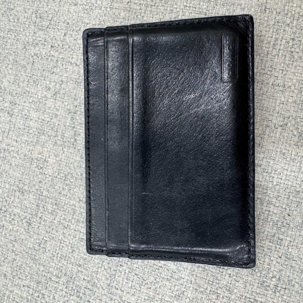 Coach Black Leather Card Holder